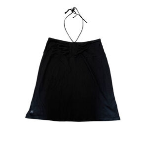 MEC Black Stretch Long Fit Black Halter Top M